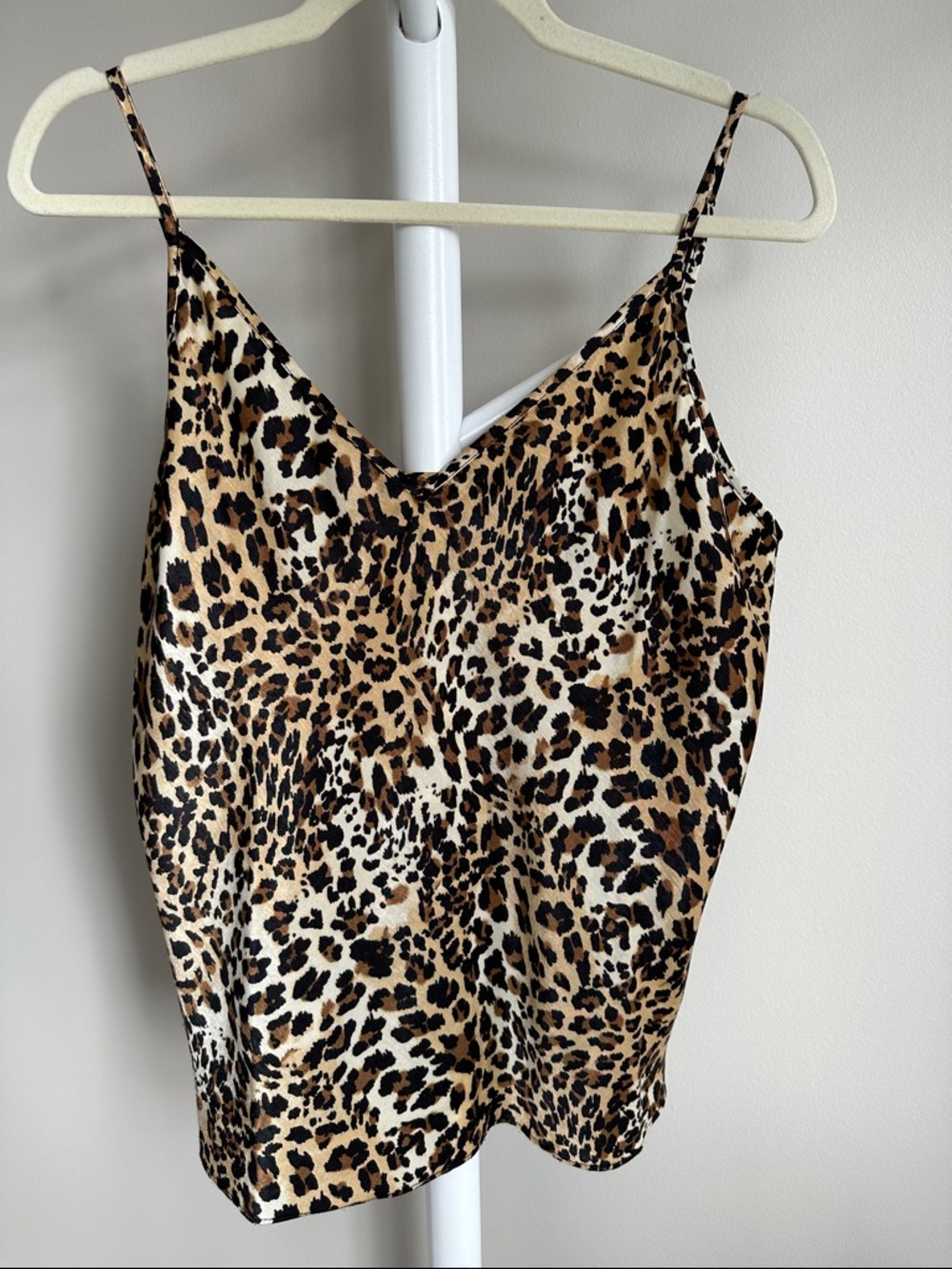 Joe Fresh Leopard Print Spaghetti Strap Tank Top Size Large